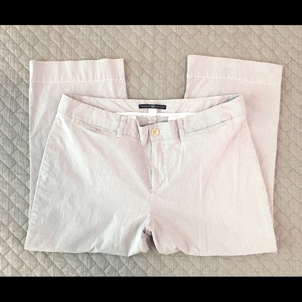 The GAP Cropped Wide Straight Leg Pinstripe Size 16